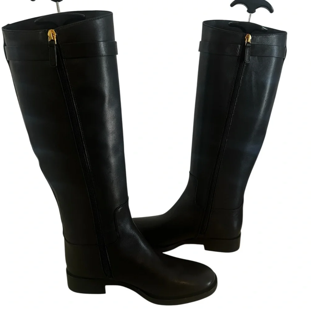 Tory Burch Everly Strap Tall Knee Riding Boots Sz 5